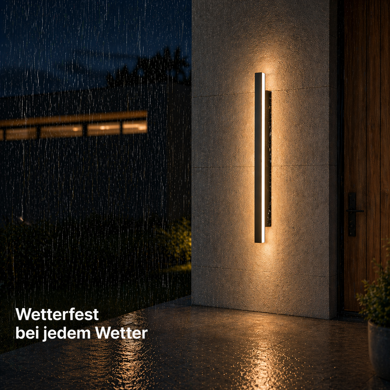 Wandleuchte Außen Modern Warmweiß (mit Fernbedienung) – Norye