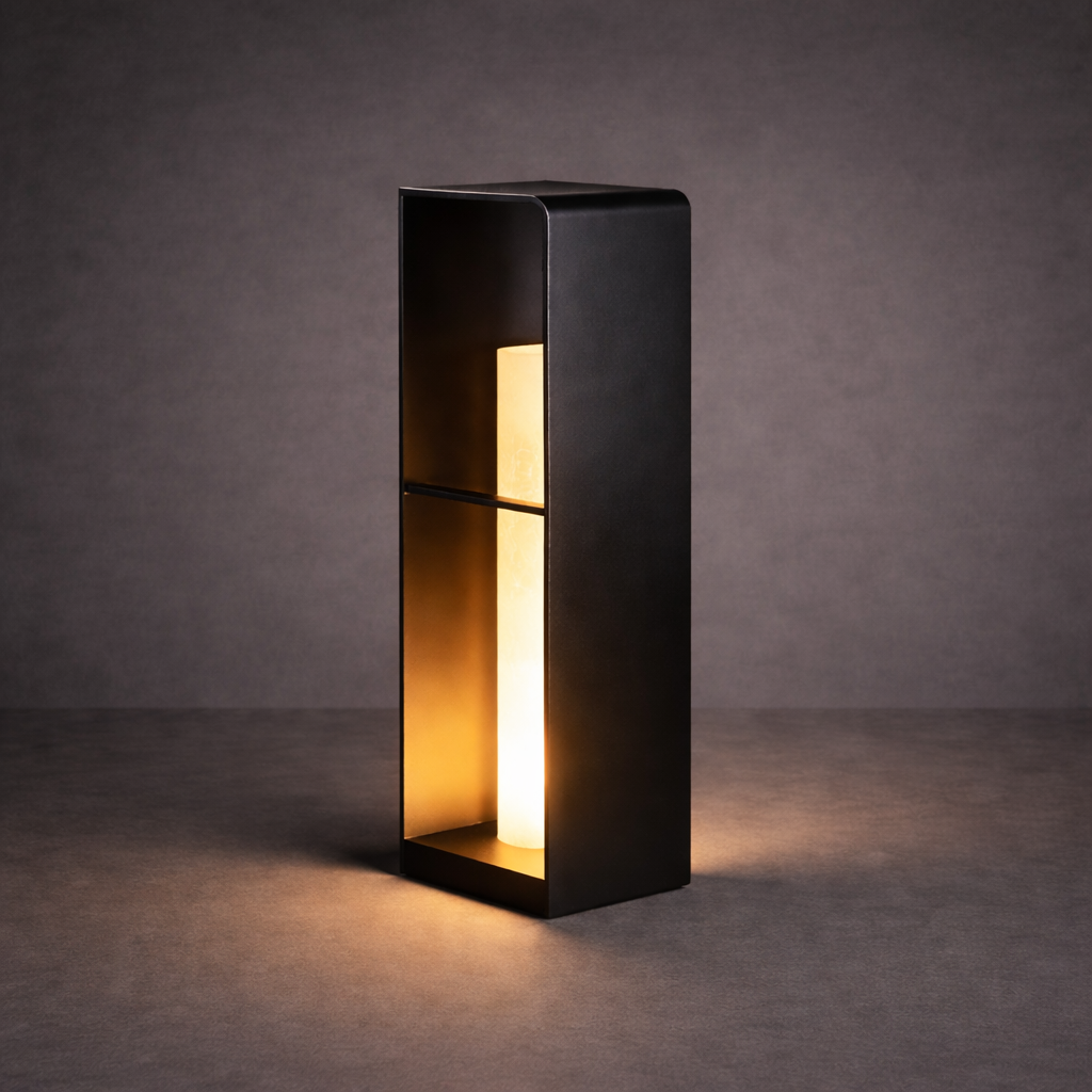 Premium Gartenleuchte in Marmoroptik - Warmweiß