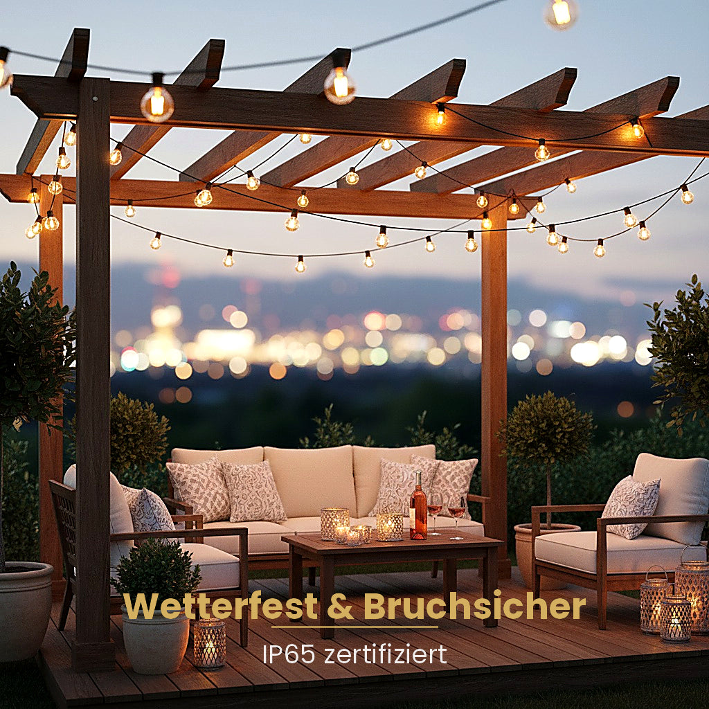 Solar Lichterkette Außen Warmweiß – Norye